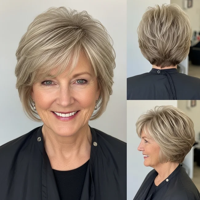 Short Shag Haircut For Women Over 50
