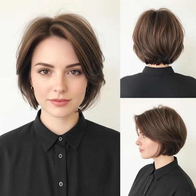 Short Shag Haircuts For Fine Hair Round Faces
