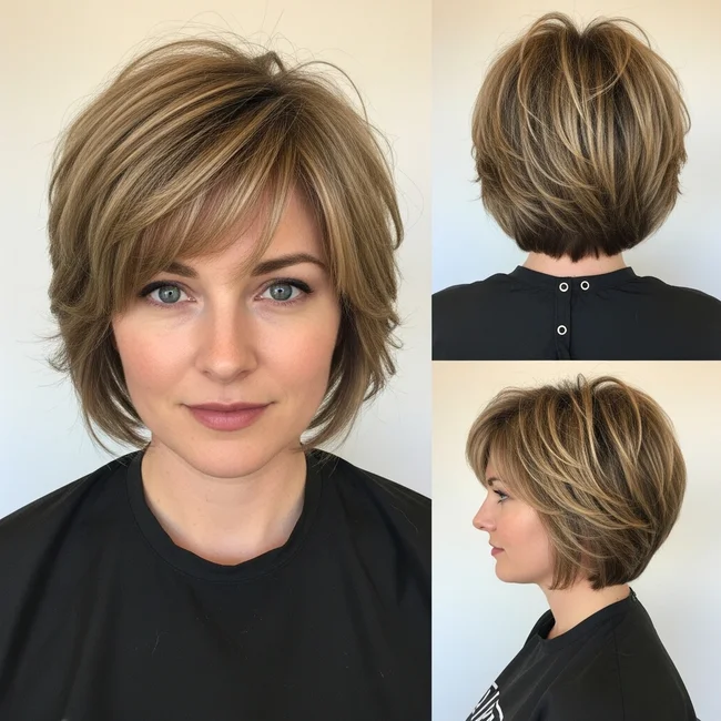 Short Shag Haircuts for Fine Hair Round Faces