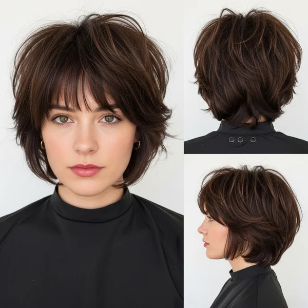 Short Shag Layered Haircut