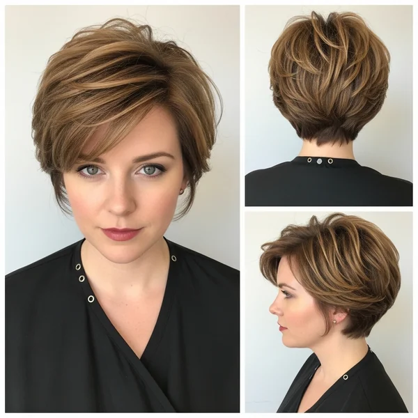 Short Thick Hair Fall Cut