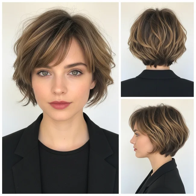 Short Wavy Pixie Haircut
