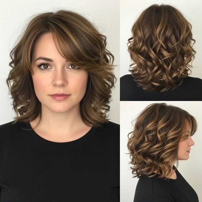 Shoulder Length Curly Haircut With Layers