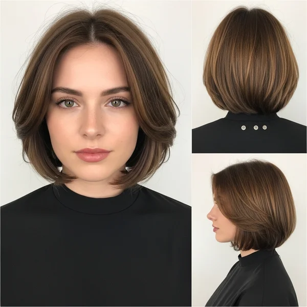 Shoulder-Length Short Layered Haircut for Thick Hair
