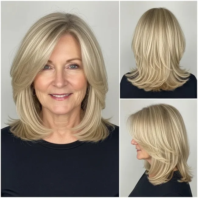 Side-Parted Short Chin-Length Bob