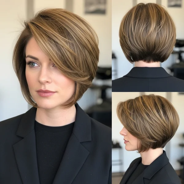 Sophisticated Short Graduated Bob