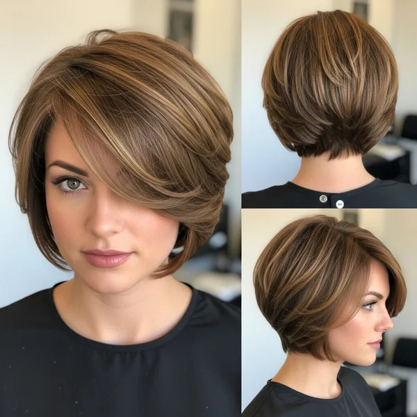 Stacked Short Inverted Bob