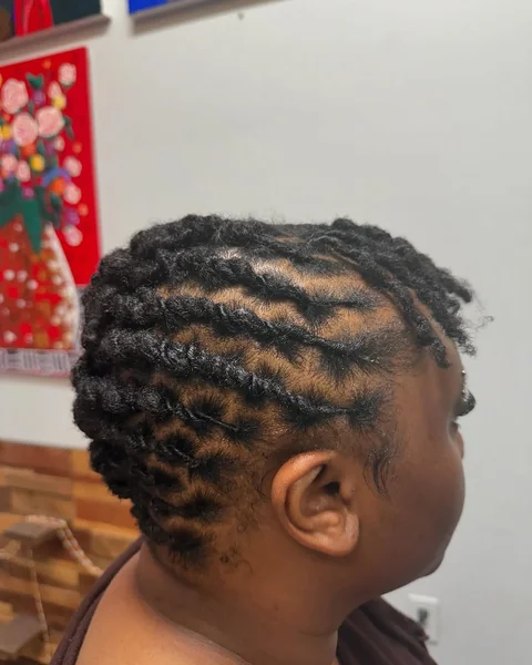 Starter Locs Style with Beautiful Horizontal Parts