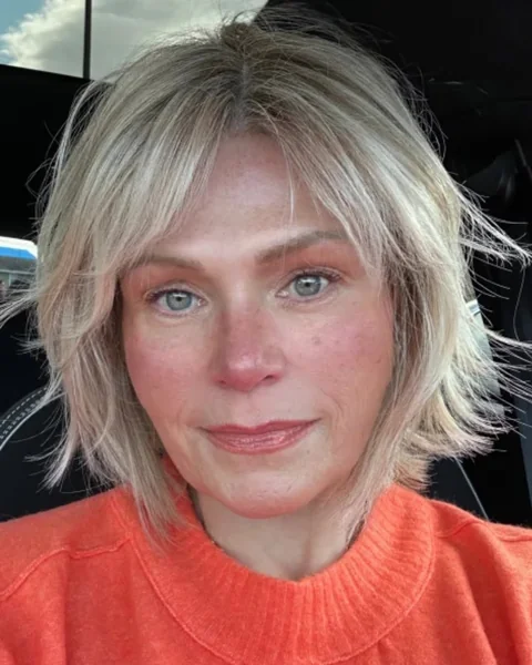 Textured Chin Bob with Piecey Feathered Layers