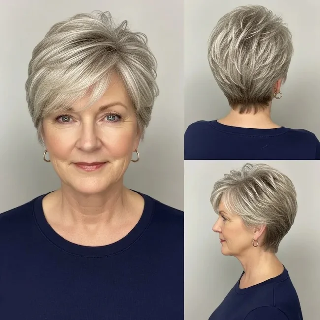 Textured Pixie with Short Sides