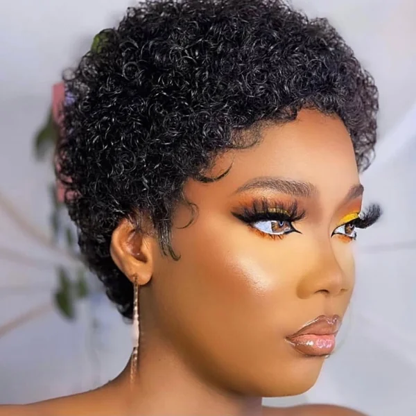 Tight Coiled Pixie with Voluminous Texture
