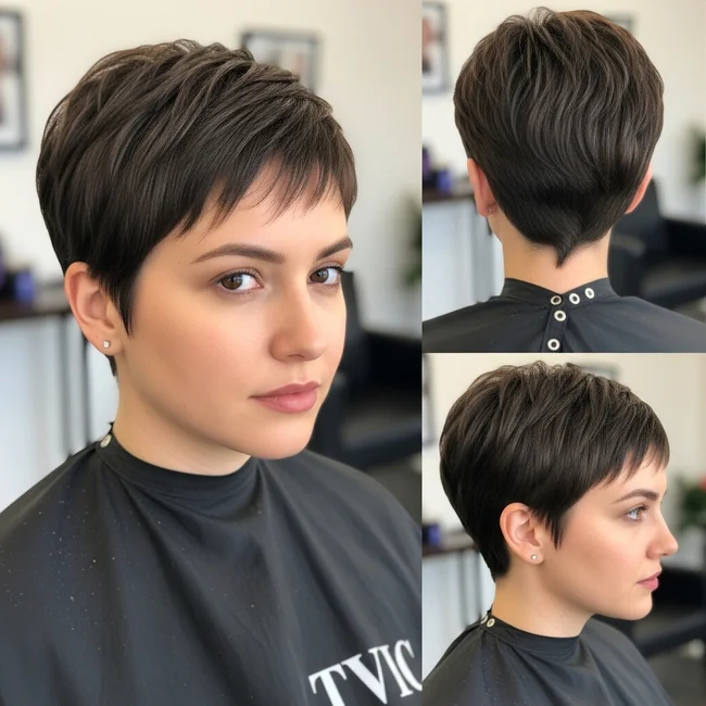 Ultra Short Pixie Haircut for Women