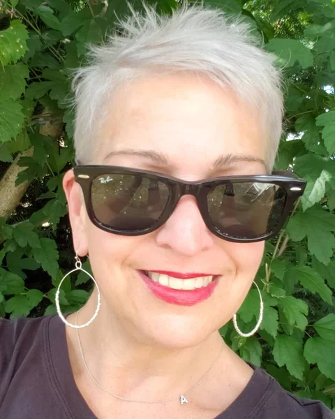 Ultra-Short Silver Crop with Brushed-Forward Texture