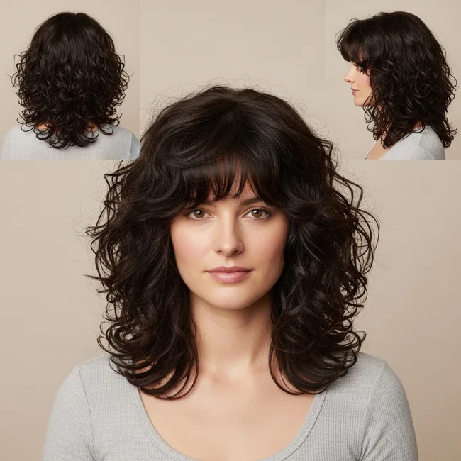 Voluminous Curly Layers