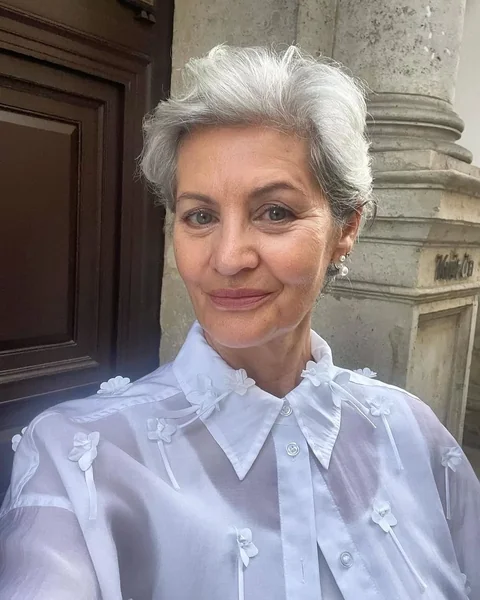 Voluminous Silver Pixie with Undercut Sides