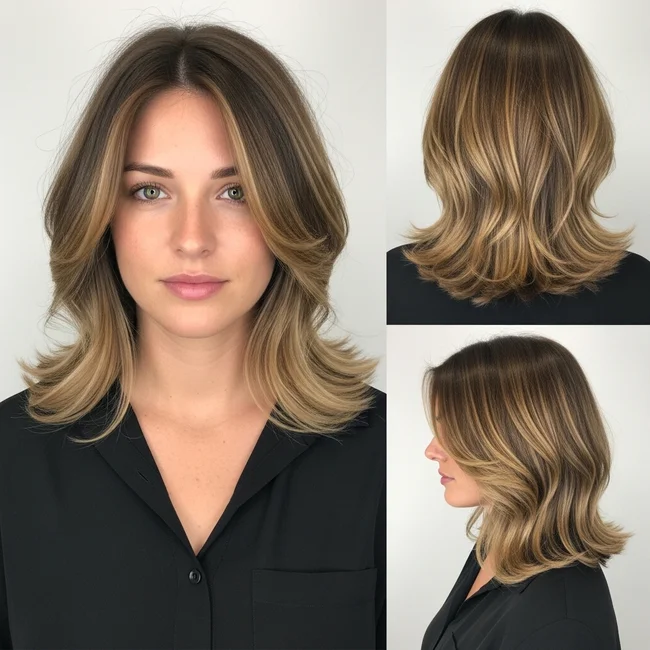 Wavy Shoulder Length Haircut With Layers