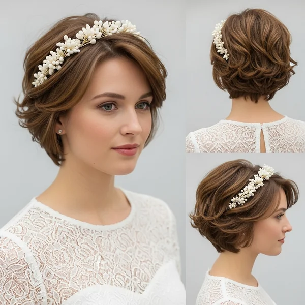 Wedding Hairstyles For Short Hair Round Face