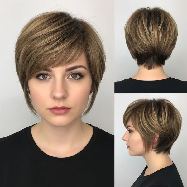 Wolf Haircut Short Hair Round Face