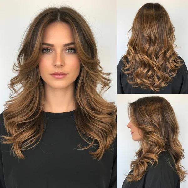 Butterfly Haircut Long Hair Wavy Curly