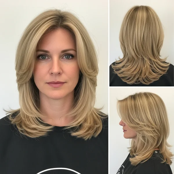 Butterfly Haircut Medium Blonde