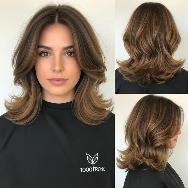 Butterfly Haircut Medium Length Wavy Hair