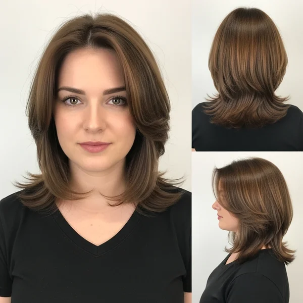 Butterfly Haircut Medium Round Face