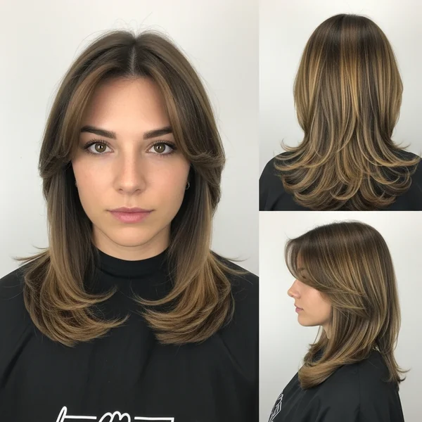Butterfly Haircut Without Bangs