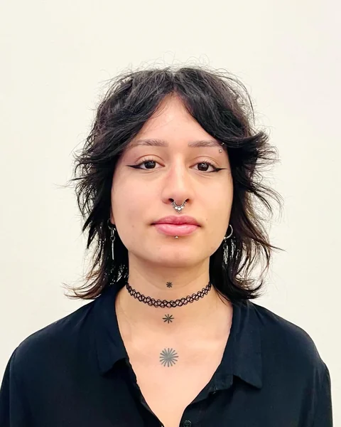 Dark Choppy Shag with Extreme Layered Volume