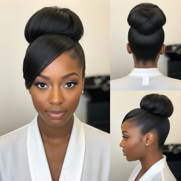 High Bun Hairstyles for Black Women Prom