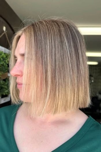 Hair styling close-up