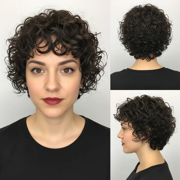 Low Maintenance Short Curly Haircut