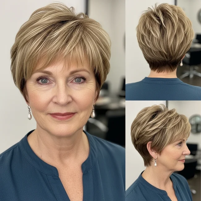 Pixie haircut with thick hair