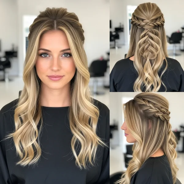 Prom Hairstyles Half Up Half Down Braid