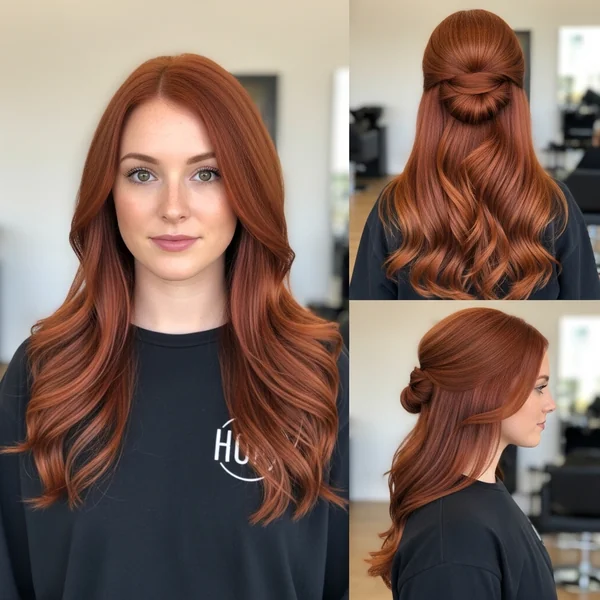 Prom Hairstyles Half Up Half Down Red Hair