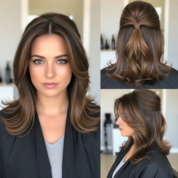 Prom Hairstyles Half Up Half Down Slick