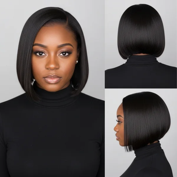 Short Straight Hairstyles Black Women