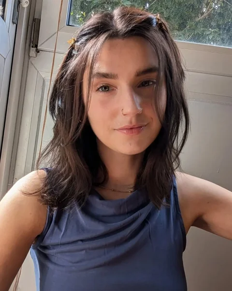 Soft Brunette Lob with Lifted Face-Framing Layers