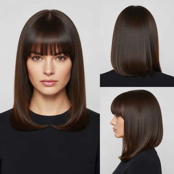 Straight Bangs Hairstyles