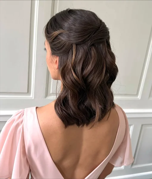 Wavy Lob Half-Up Style for Instant Volume