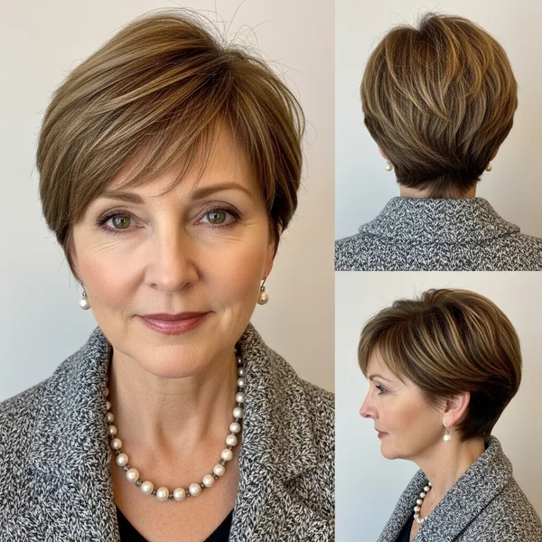 Winter Short Hairstyle For Women Over 50