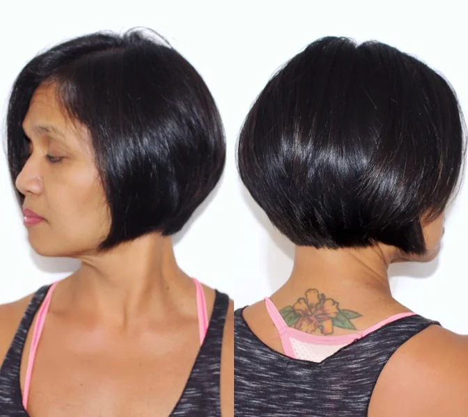 Ash Blonde Textured Pixie Bob with Undercut