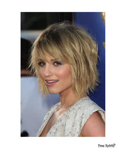 Choppy Shag Bob with Wispy Bangs for Face Lift