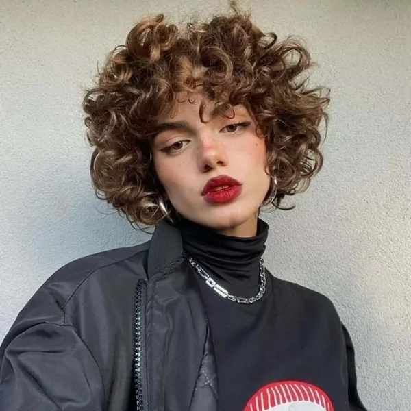 Curly Caramel Pixie-Bob with Voluminous Ringlets