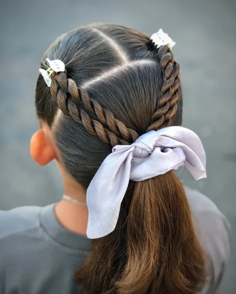 Cute Twisted Braids Meeting a Polished High Ponytail
