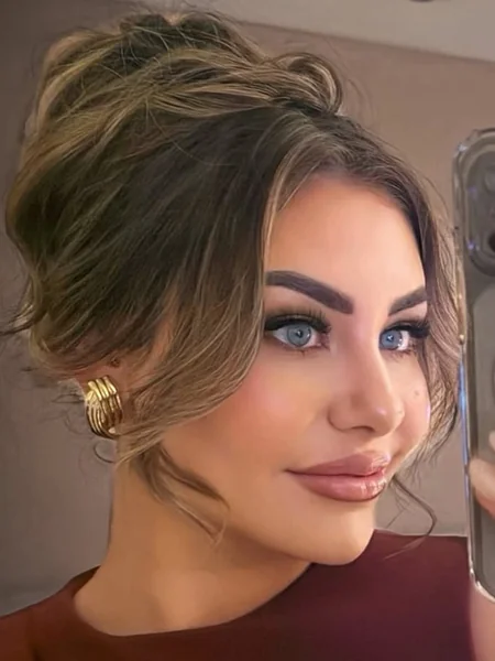 Dimensional Braided Low Bun with Voluminous Crown