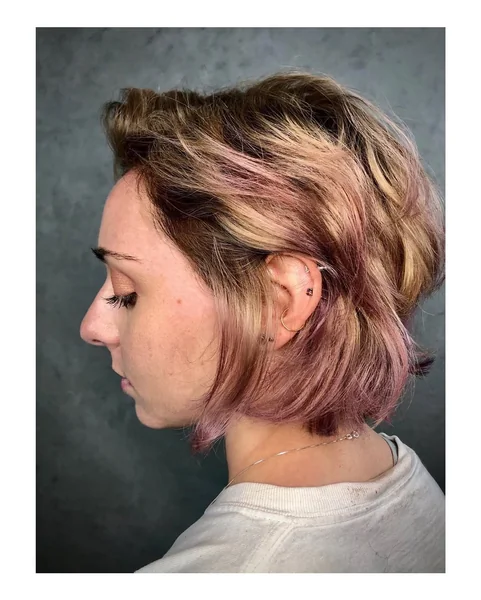 Dramatic Dark Pixie Bob with Deep Side Part