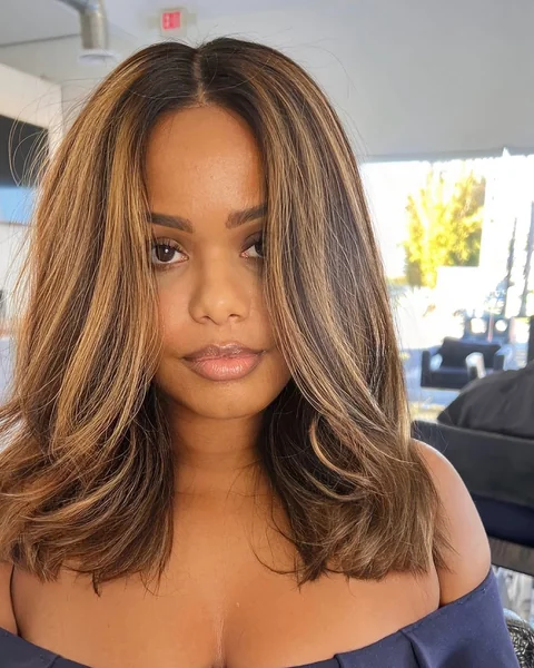 Medium Warm Brown Layers with Flattering Face Frame