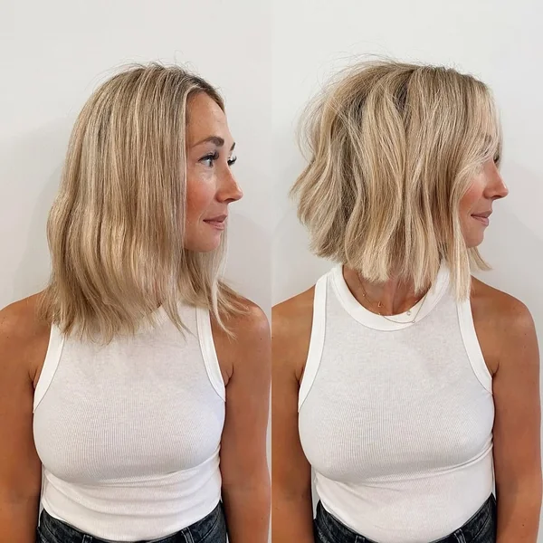 Polished Brown Bob with Voluminous Layers