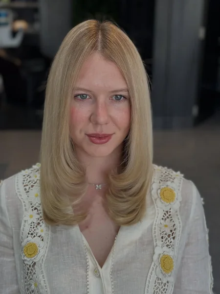 Polished Medium Blonde Butterfly Flip Layers