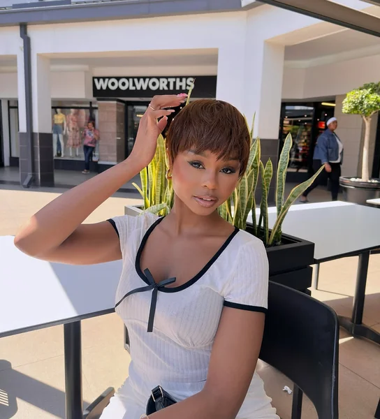 Short Brunette Pixie with Full Flattering Bangs